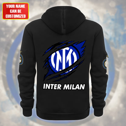Personalized Inter Milan Tear Zip-Hoodie Cotton Jacket