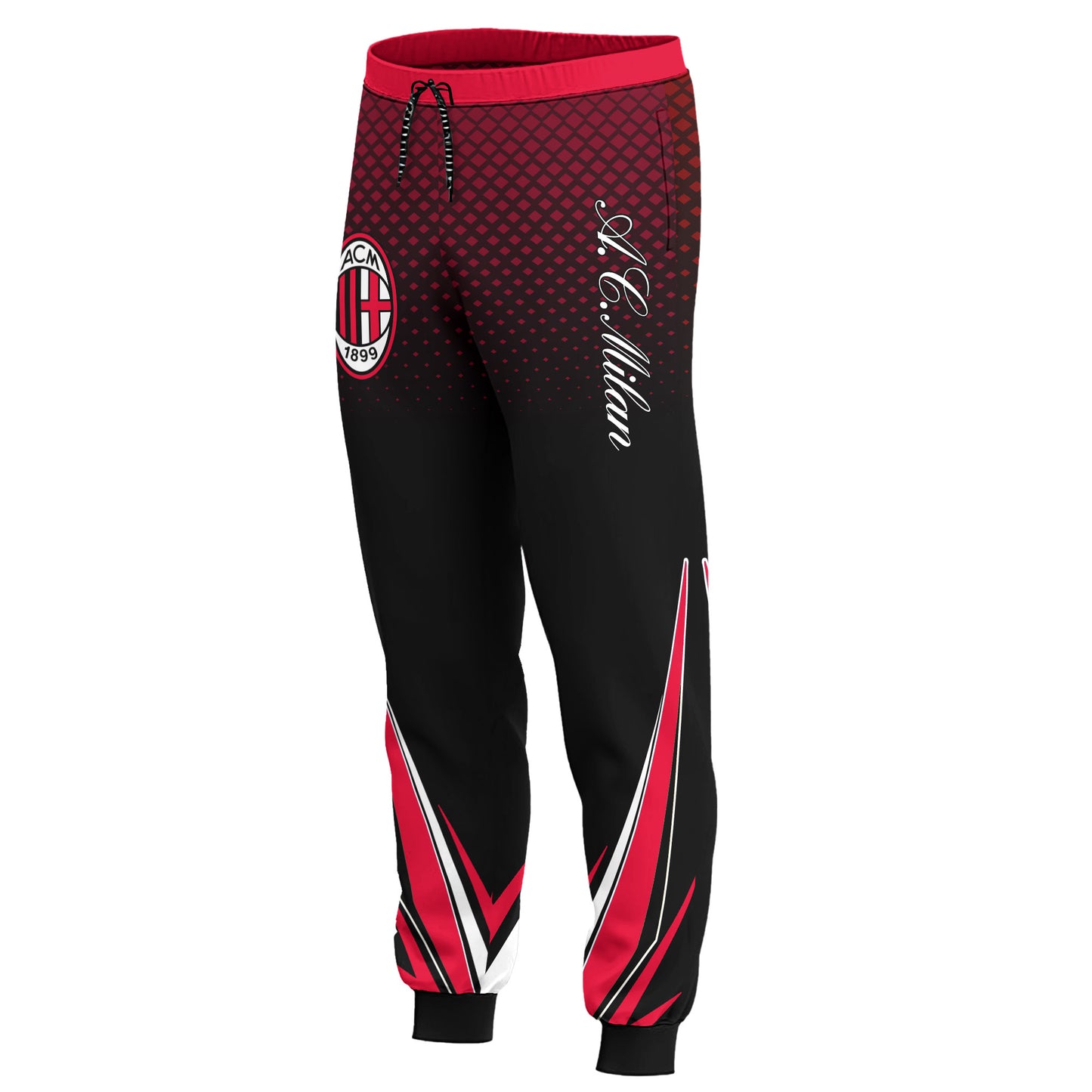 Personalized AC Milan Q5 3D All over Printed Hoodie and Sweatpants set