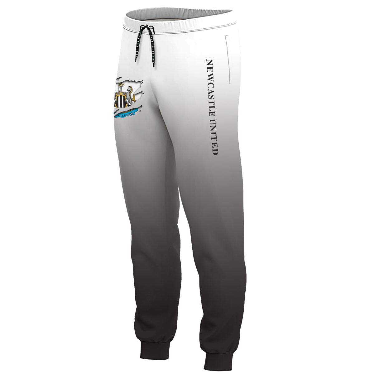 Personalized Newcastle United Tear 3D Cotton Hoodie and Sweatpants set