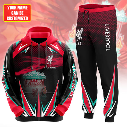 Personalized Liverpool 3D All over Printed Hoodie and Sweatpants set V8