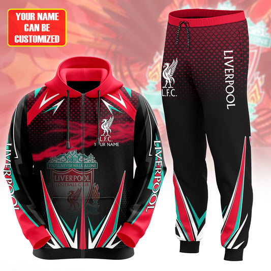 Personalized Liverpool 3D All over Printed Hoodie and Sweatpants set V8