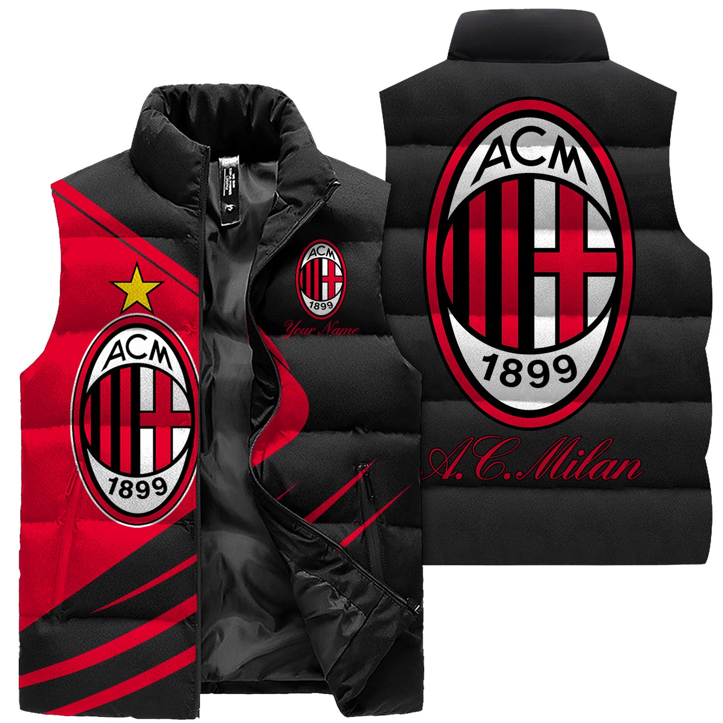 AC Milan Sleeveless Windproof Puffer Jacket V2