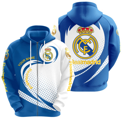 Personalized Real Madrid Q17 3D All over Printed Hoodie and Sweatpants set