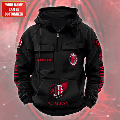 Personalized AC Milan Tear Retro Cotton Hoodie