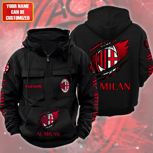 Personalized AC Milan Tear Retro Cotton Hoodie