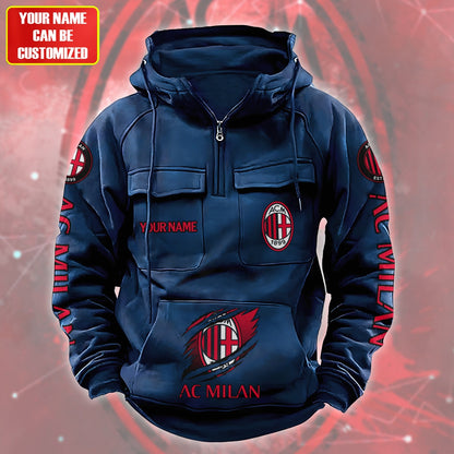 Personalized AC Milan Tear Retro Cotton Hoodie
