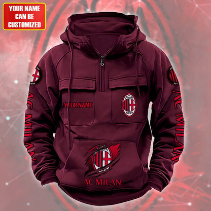 Personalized AC Milan Tear Retro Cotton Hoodie