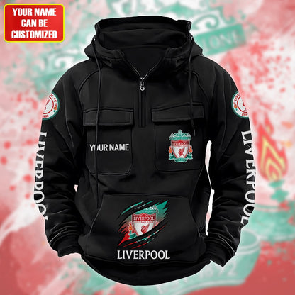 Personalized Liverpool Tear Retro Cotton Hoodie