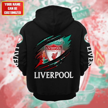 Personalized Liverpool Tear Retro Cotton Hoodie