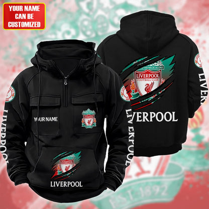 Personalized Liverpool Tear Retro Cotton Hoodie