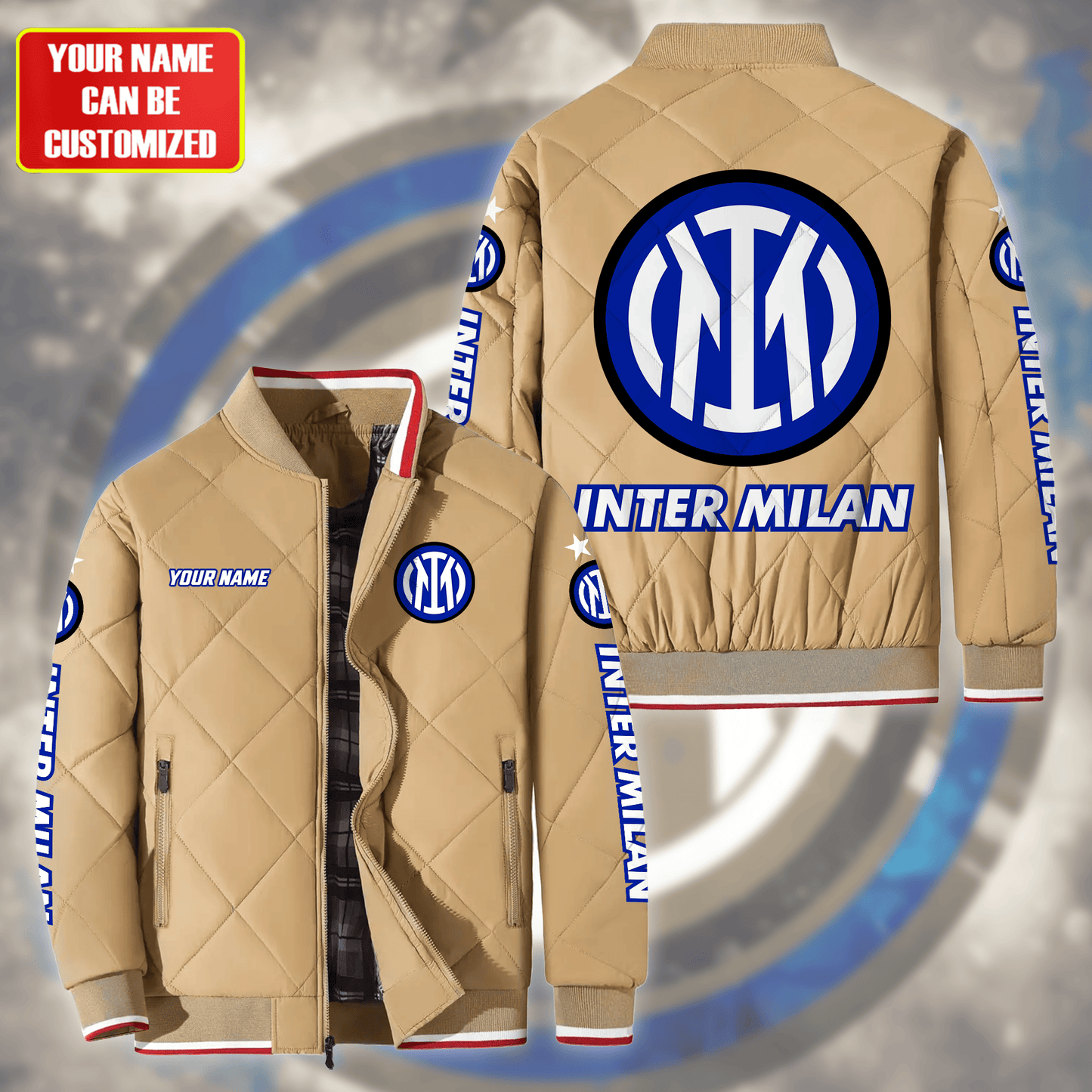 Personalized Inter Milan Puffer Bomber Jacket