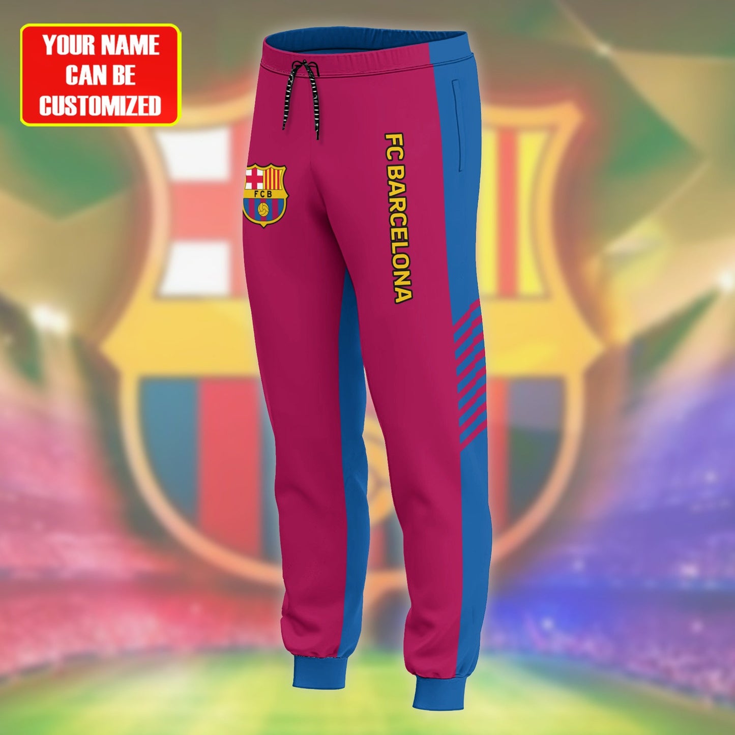 Personalized Barcelona 3D All over Printed Hoodie and Sweatpants set V8