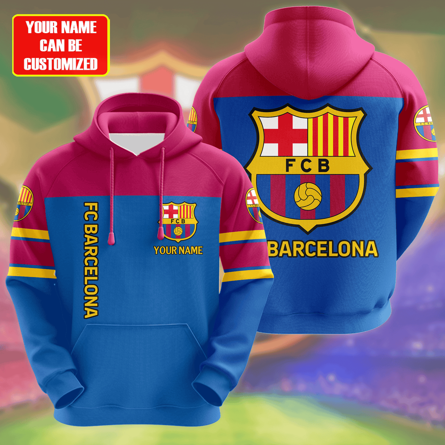 Personalized Barcelona 3D All over Printed Hoodie and Sweatpants set V8