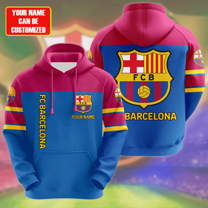Personalized Barcelona 3D All over Printed Hoodie and Sweatpants set V8