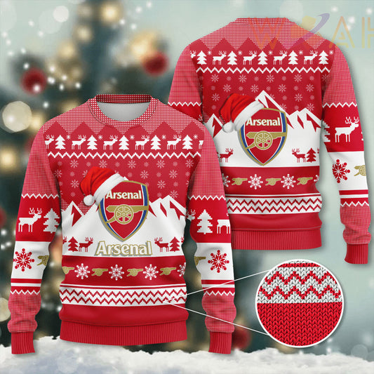 Arsenal Q11 Ugly Christmas Sweater , Unisex Wool Sweater