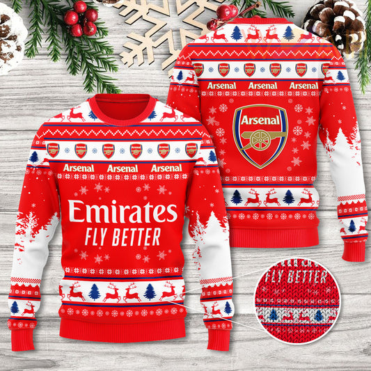 Arsenal Q13 Ugly Christmas Sweater , Unisex Wool Sweater