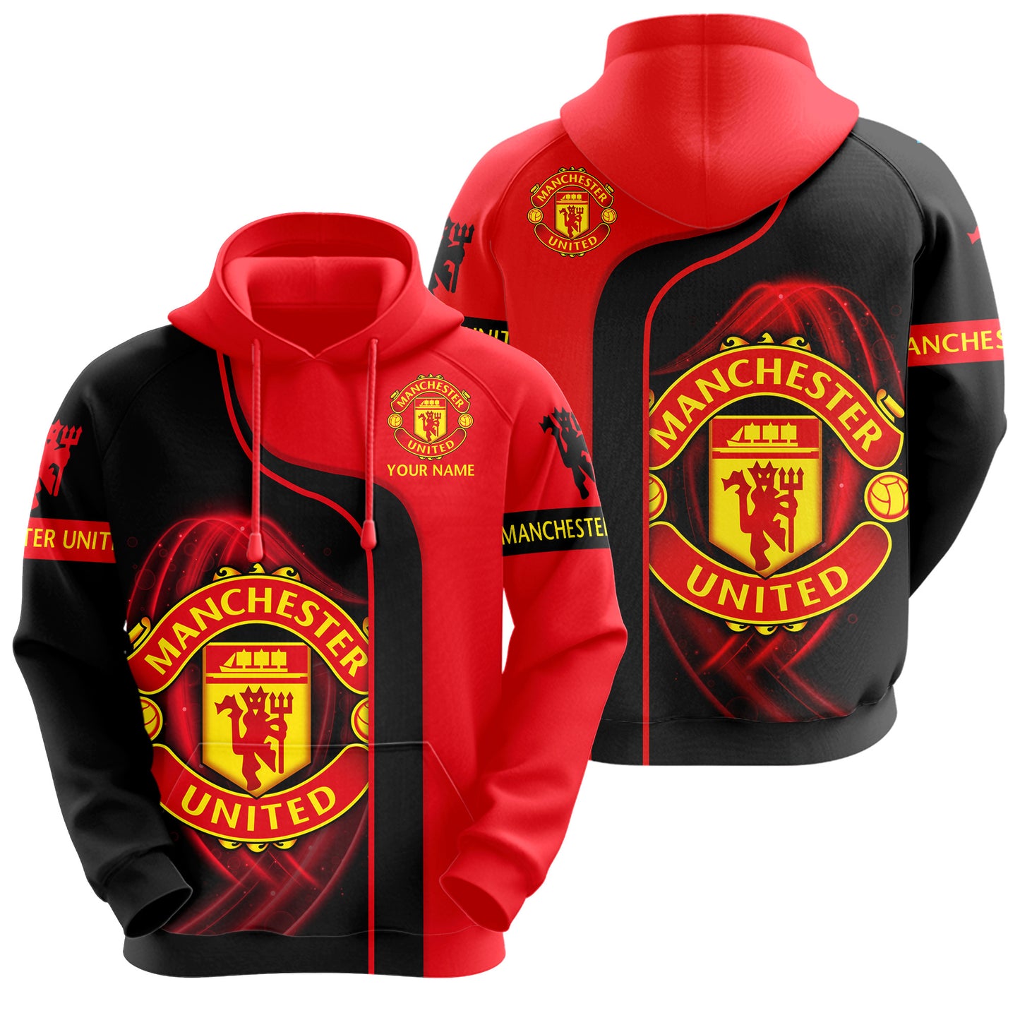 Personalized Manchester United 3D All over Printed Hoodie and Sweatpants set V3