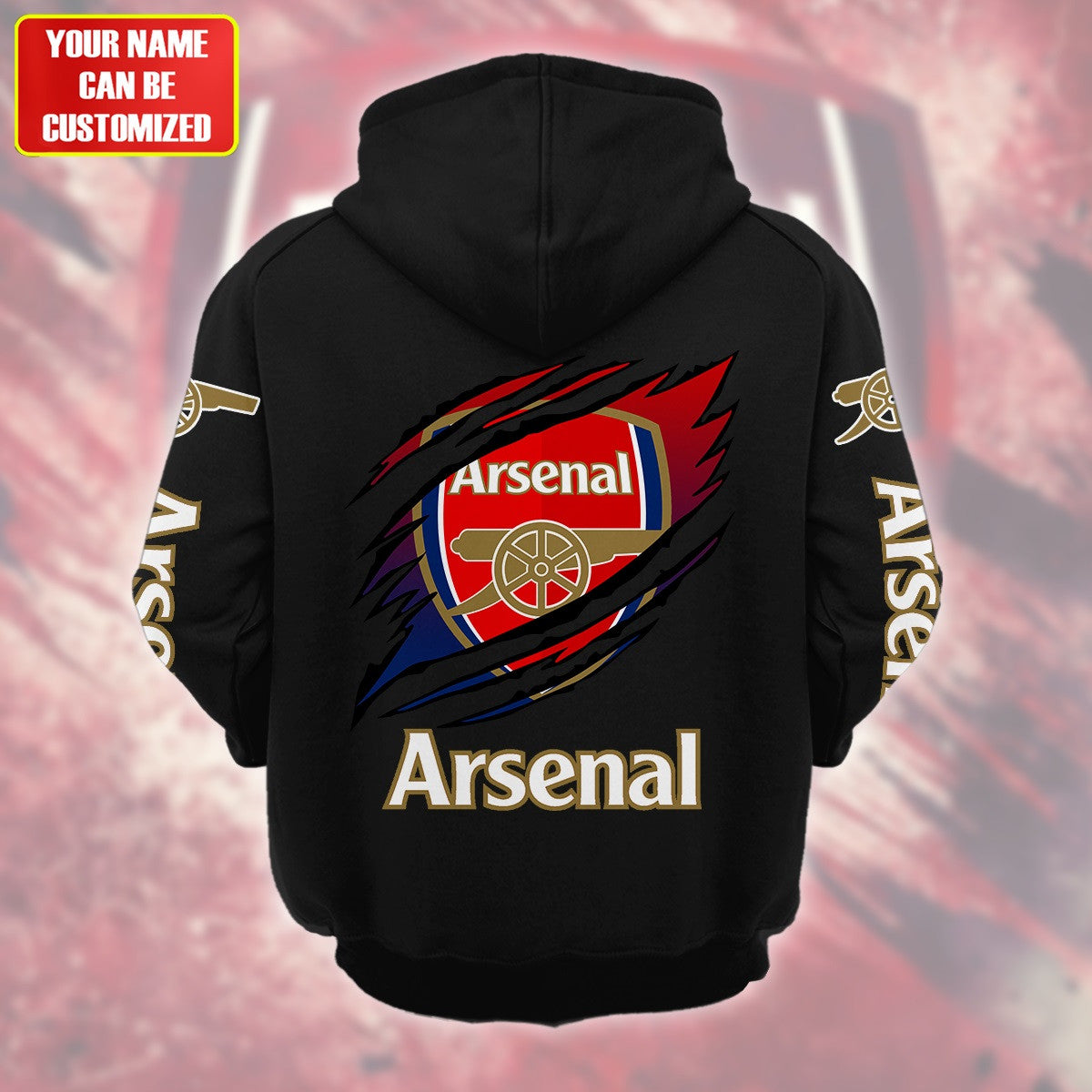 Personalized Arsenal Tear Retro Cotton Hoodie