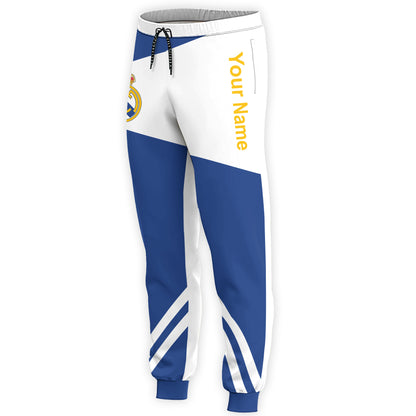 Personalized Real Madrid 3D All over Printed Hoodie and Sweatpants set V9