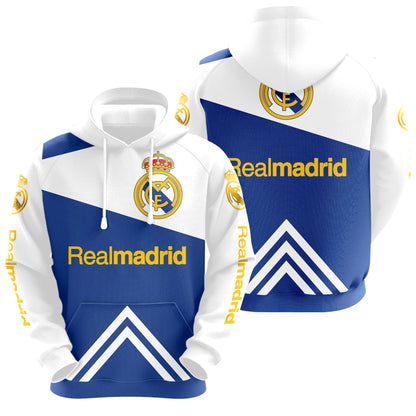 Personalized Real Madrid 3D All over Printed Hoodie and Sweatpants set V9
