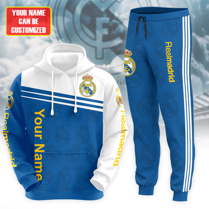 Personalized Real Madrid Q18 3D All over Printed Hoodie and Sweatpants set