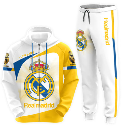 Personalized Real Madrid Q19 3D All over Printed Hoodie and Sweatpants set