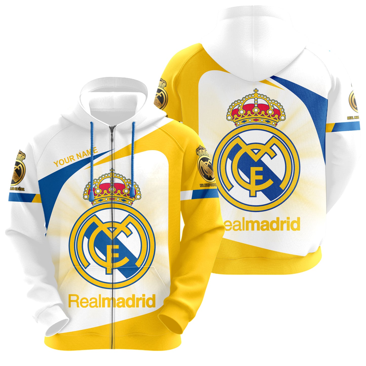 Personalized Real Madrid Q19 3D All over Printed Hoodie and Sweatpants set