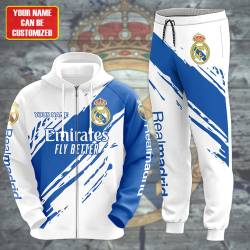 Personalized Real Madrid Q20 3D All over Printed Hoodie and Sweatpants set