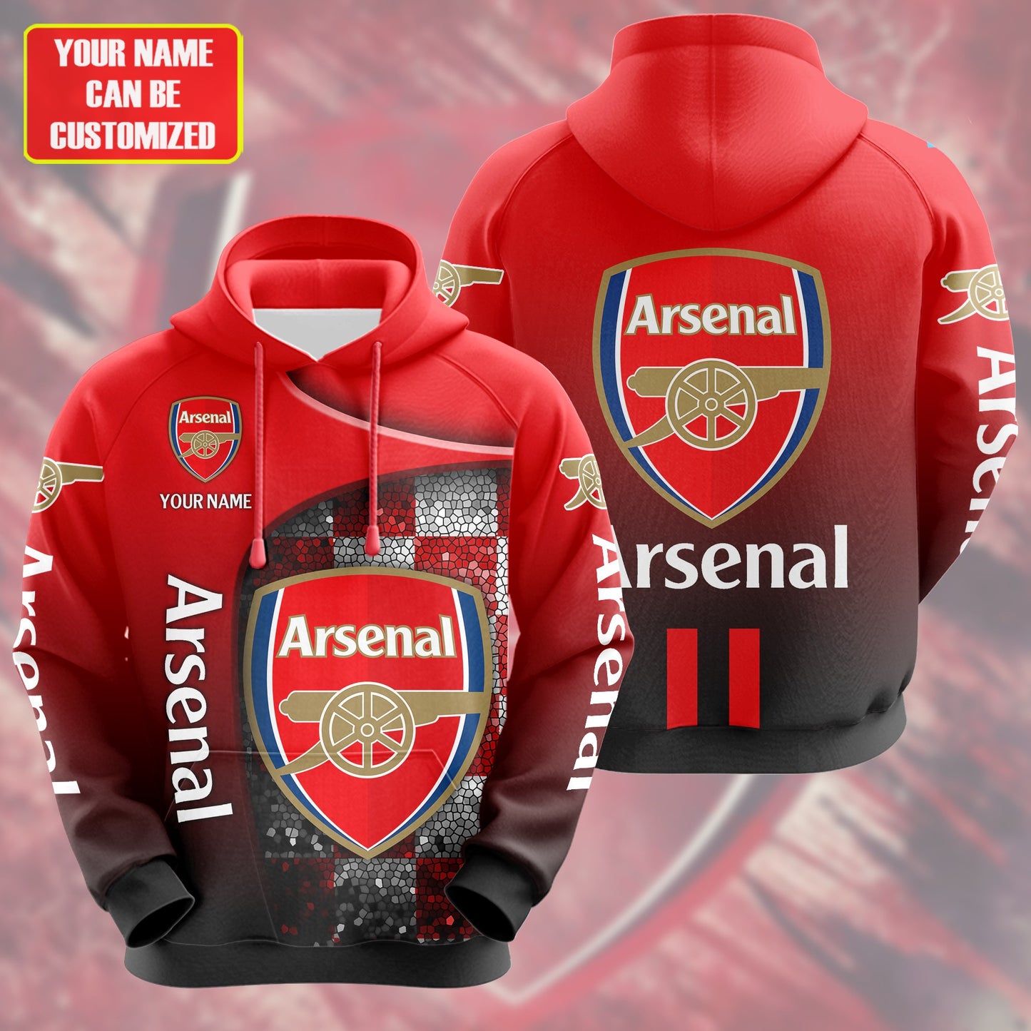 Personalized Arsenal 3D All over Printed Hoodie and Sweatpants set V11