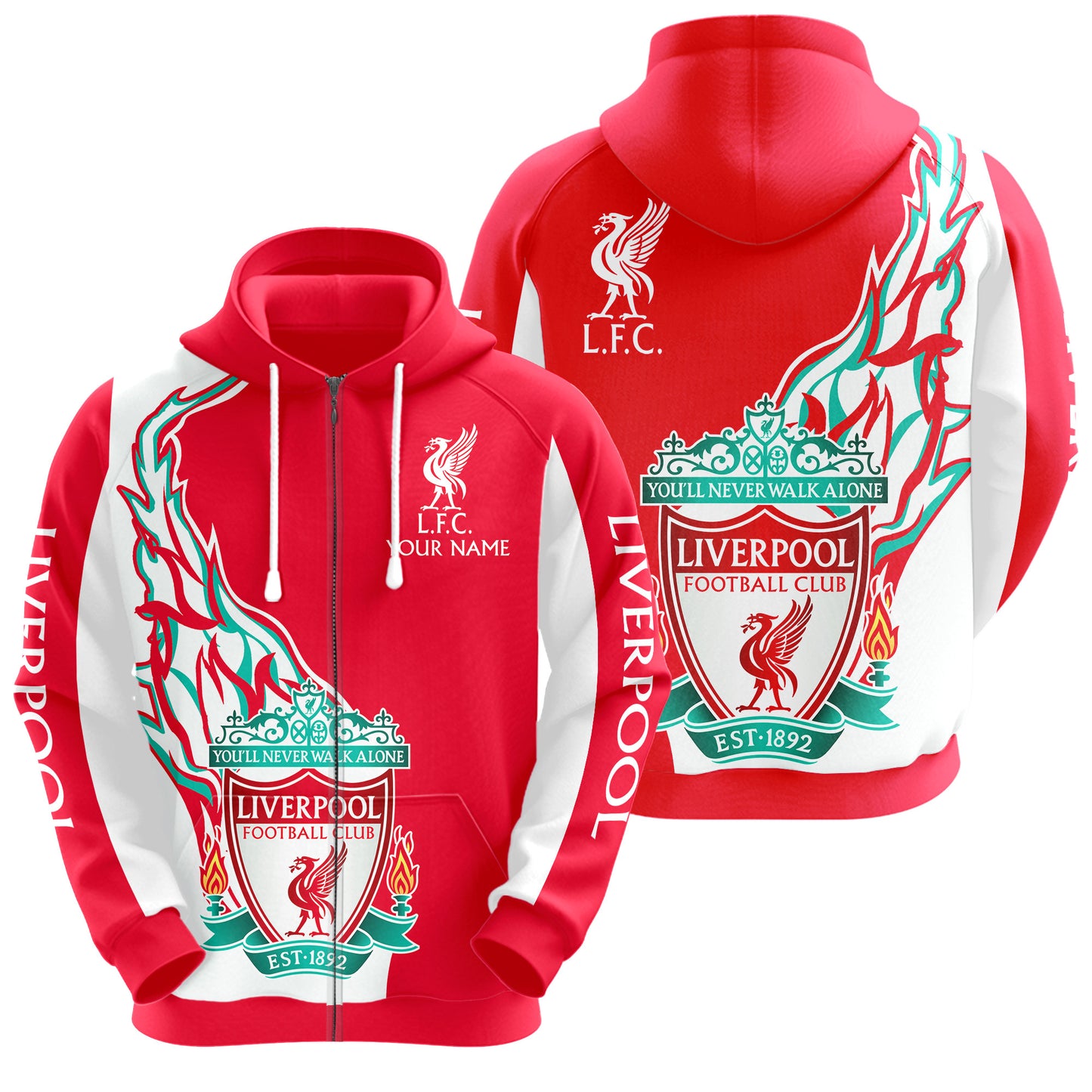 Personalized Liverpool 3D All over Printed Hoodie and Sweatpants set V12