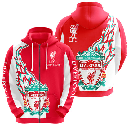 Personalized Liverpool 3D All over Printed Hoodie and Sweatpants set V12