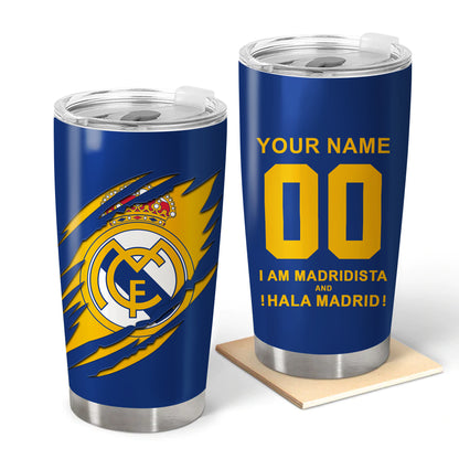 Personalized Real Madrid V2 Stainless Tumbler 20oz 30oz Cup