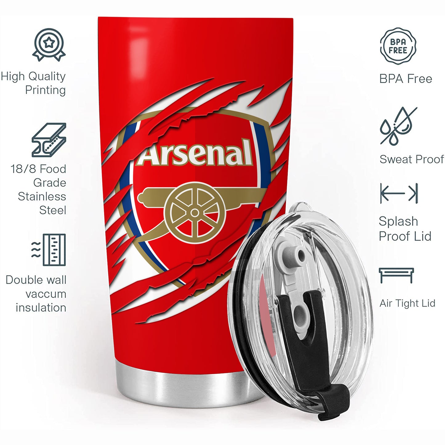 Personalized Arsenal V2 Stainless Tumbler 20oz 30oz Cup