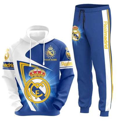 Personalized Real Madrid Q22 3D All over Printed Hoodie and Sweatpants set