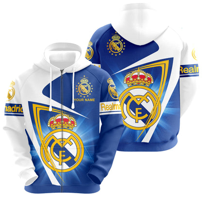 Personalized Real Madrid Q22 3D All over Printed Hoodie and Sweatpants set
