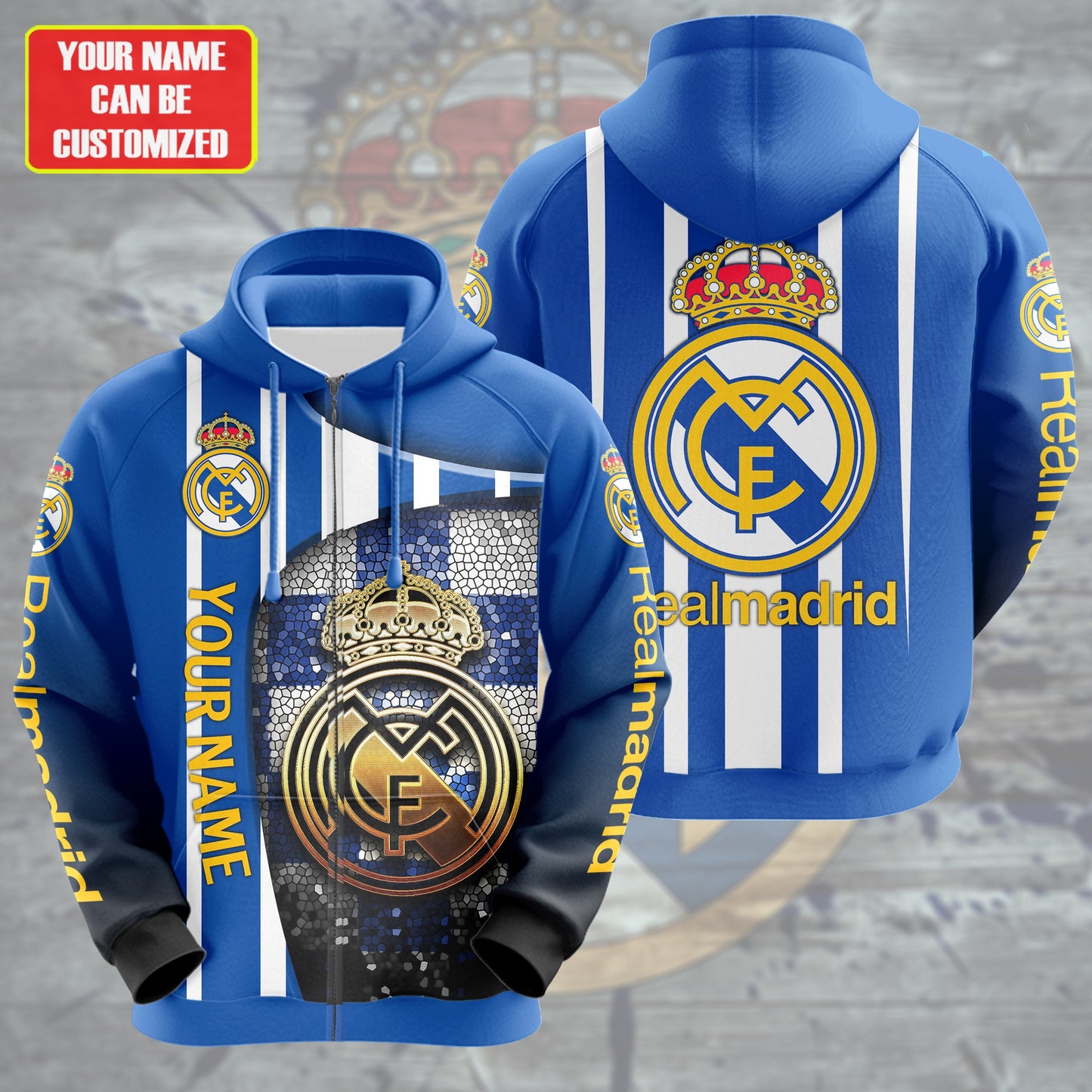 Personalized Real Madrid Q23 3D All over Printed Hoodie and Sweatpants set