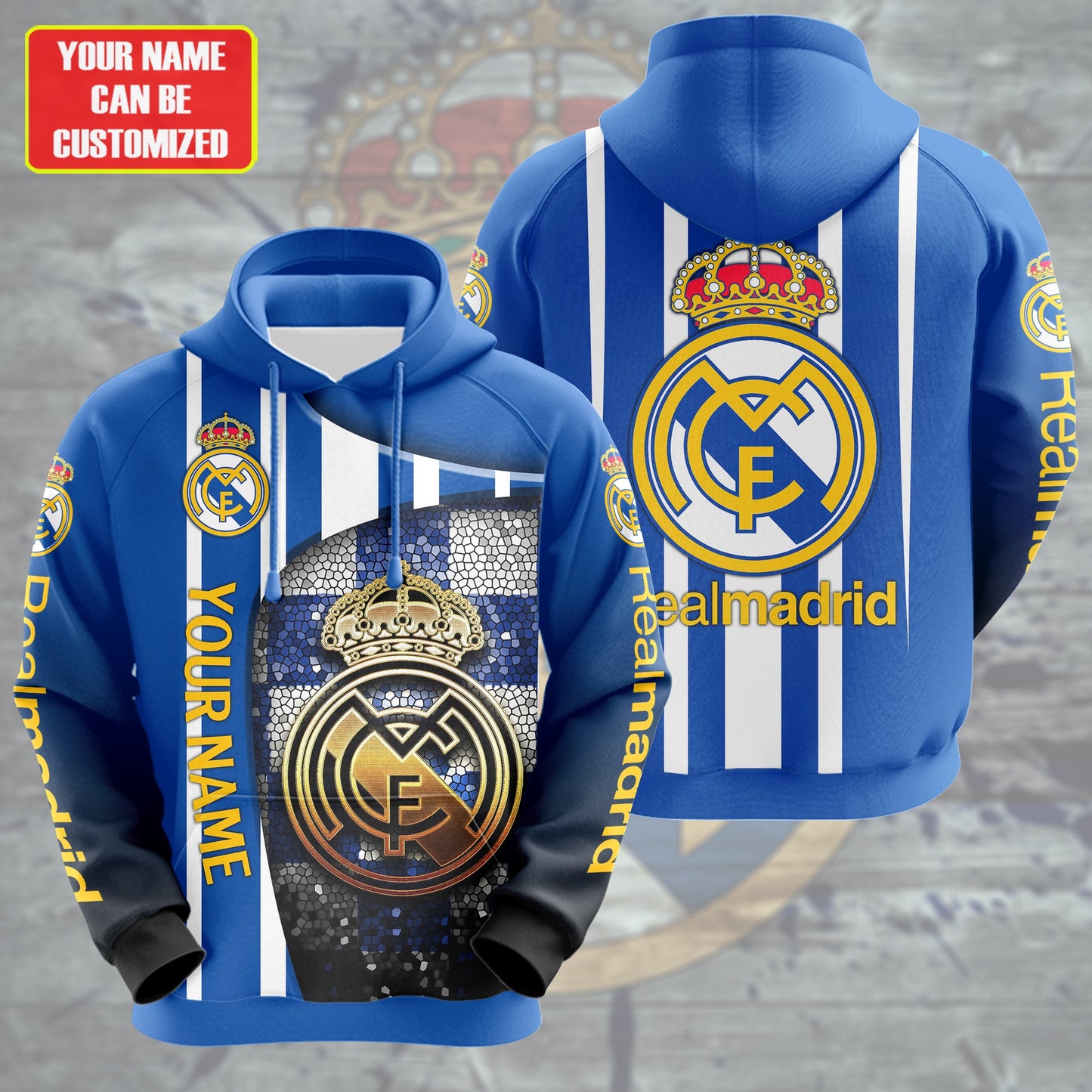 Personalized Real Madrid Q23 3D All over Printed Hoodie and Sweatpants set