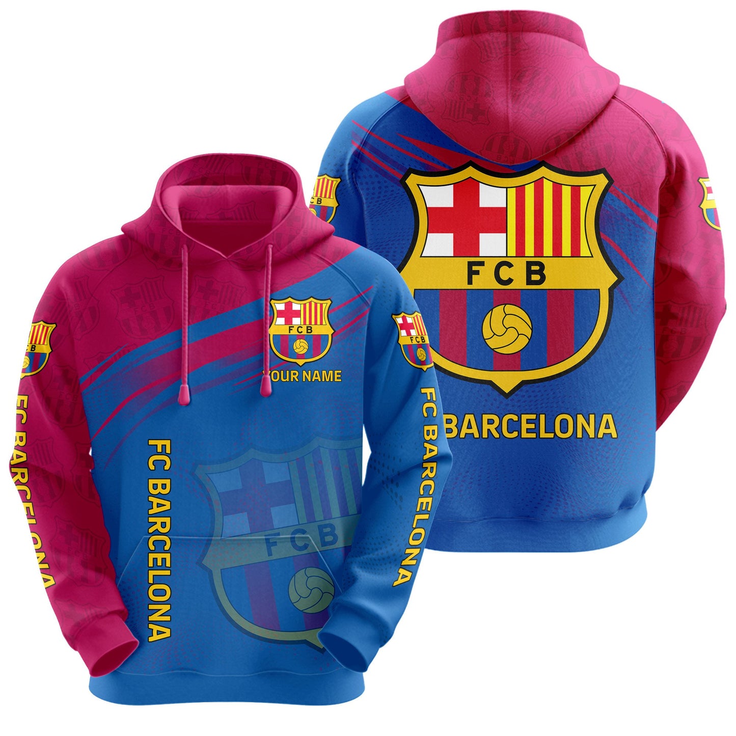 Personalized Barcelona 3D All over Printed Hoodie and Sweatpants set V13