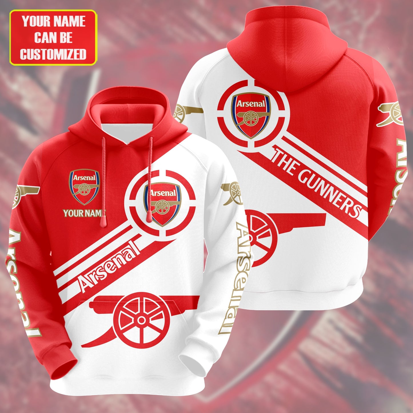 Personalized Arsenal 3D All over Printed Hoodie and Sweatpants set V14