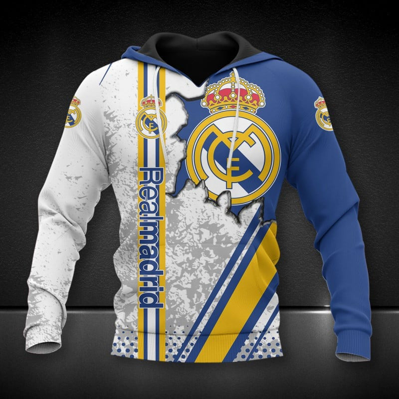 Real Madrid Tear 3D All over Printed Hoodie and Sweatpants set