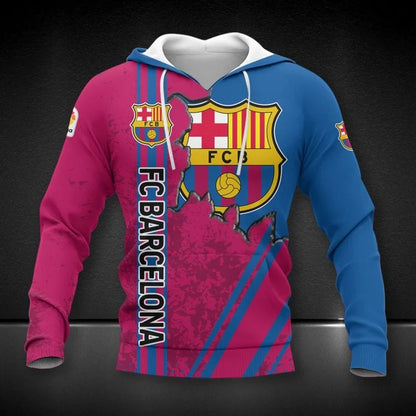 Barcelona Tear 3D All over Printed Hoodie and Sweatpants set