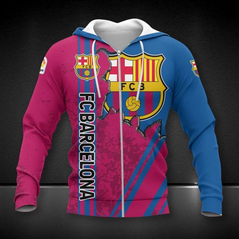Barcelona Tear 3D All over Printed Hoodie and Sweatpants set