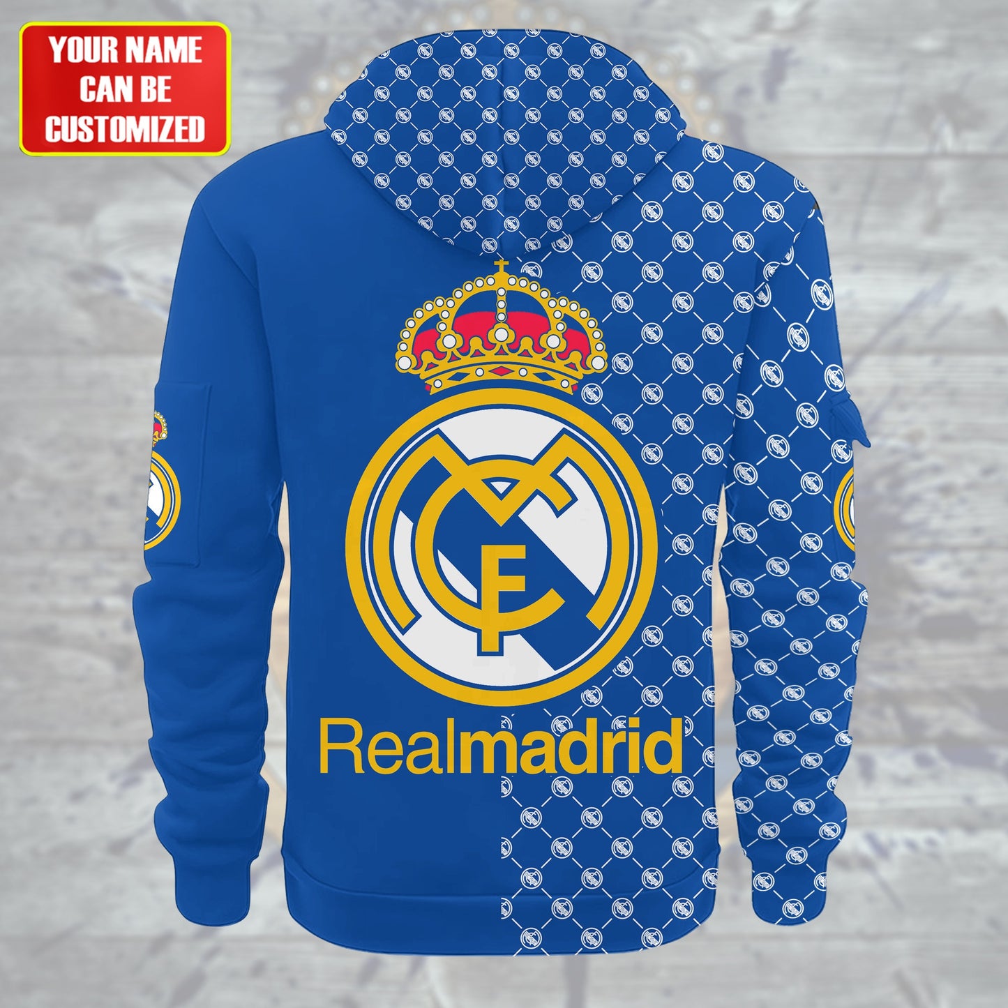 Personalized Real Madrid Pattern 3D Cotton Hoodie and Sweatpants set