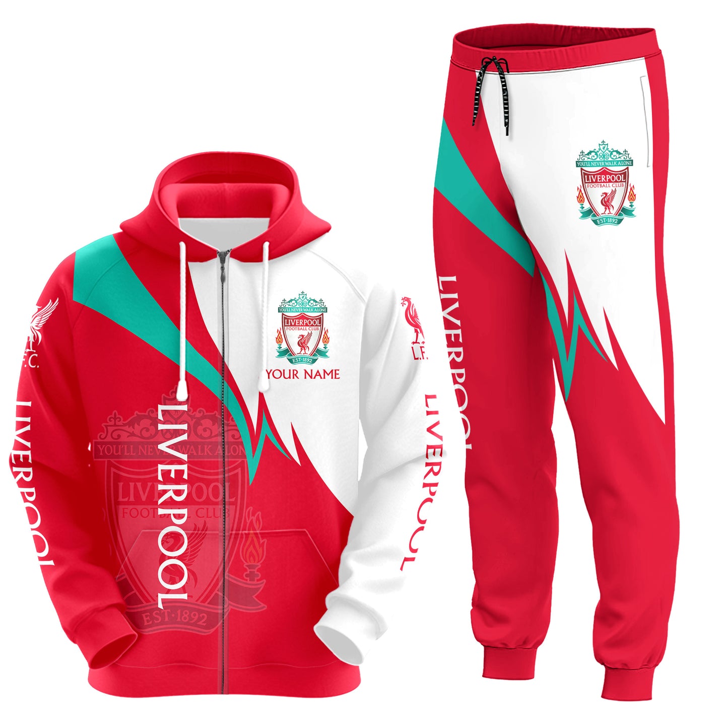 Personalized Liverpool Q11 3D All over Printed Hoodie and Sweatpants set
