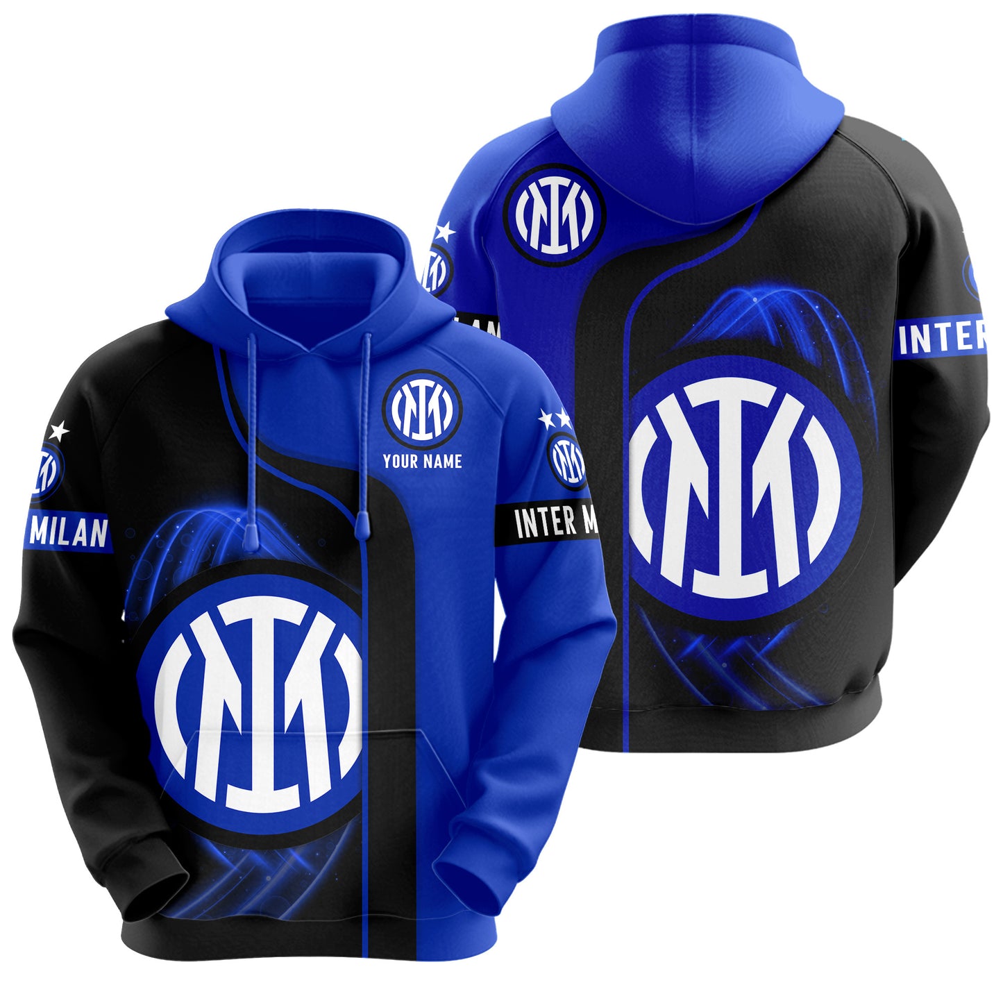 Personalized Inter Milan 3D All over Printed Hoodie and Sweatpants set V3
