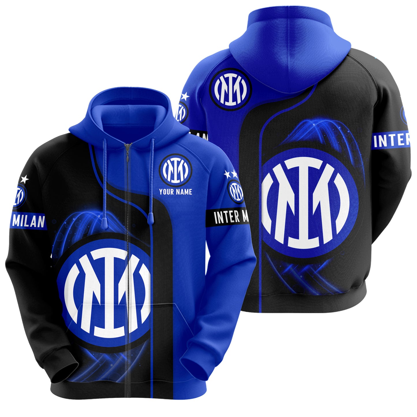 Personalized Inter Milan 3D All over Printed Hoodie and Sweatpants set V3