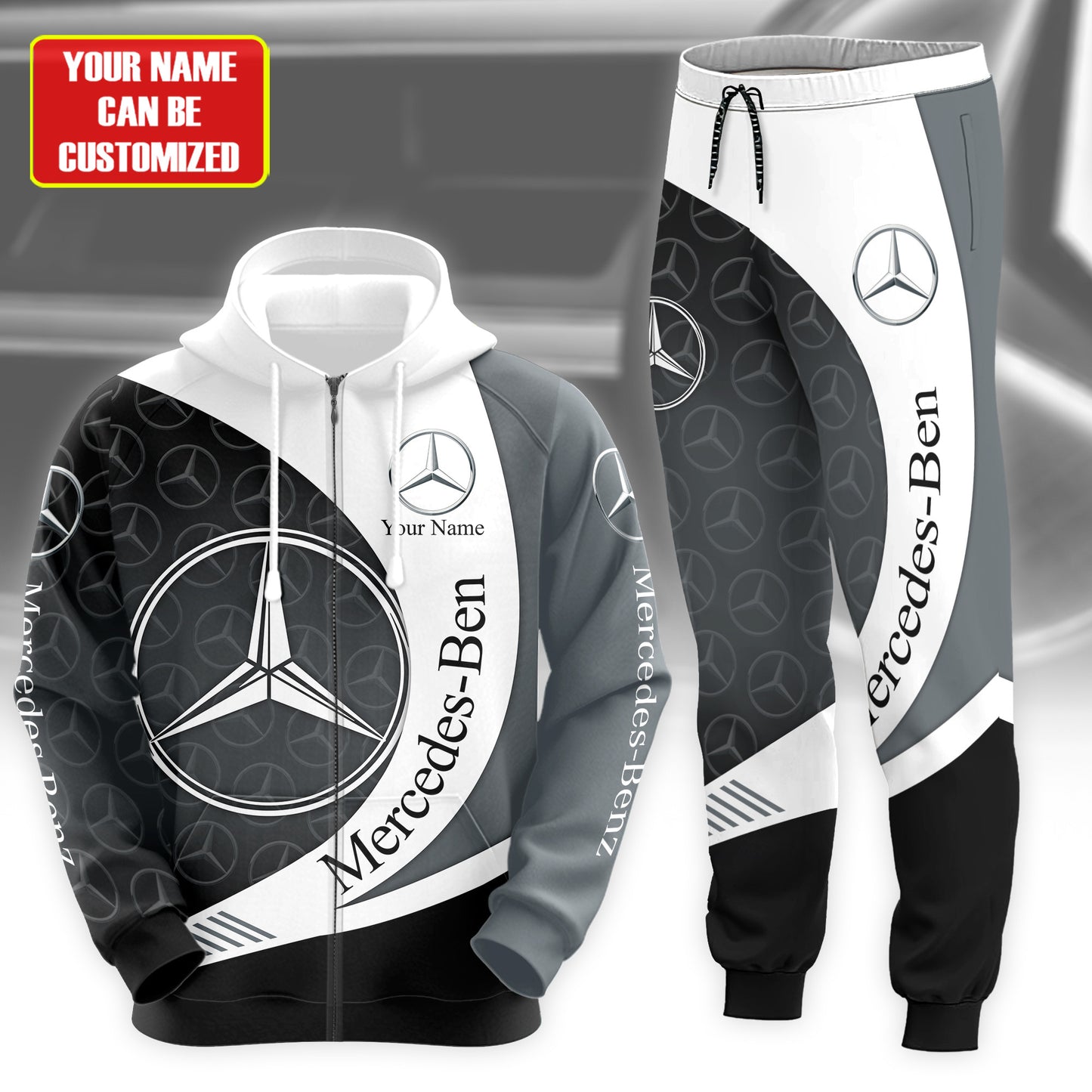 Personalized Merc Q6 3D All over Printed Hoodie and Sweatpants set