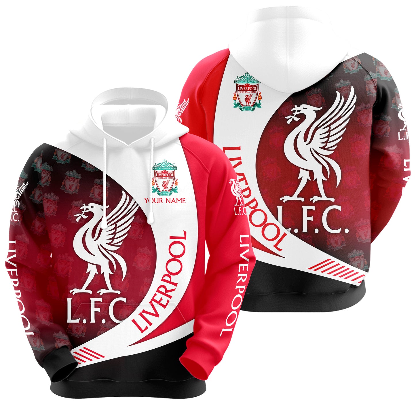 Personalized Liverpool Q12 3D All over Printed Hoodie and Sweatpants set