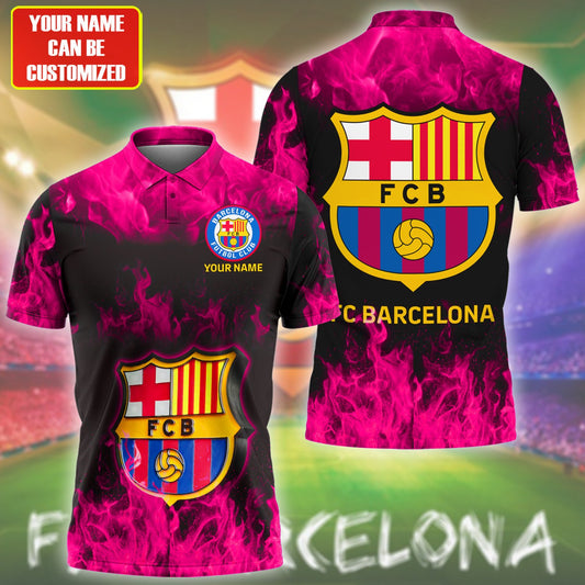Personalized Barça Fire Pink Version 3D Full Printing Set