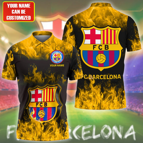 Personalized Barça Fire Yellow Version 3D Full Printing Set